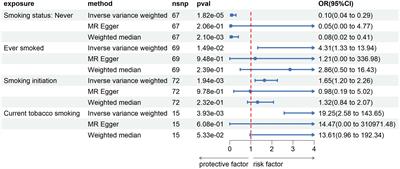 Effect of smoking-related features and 731 immune cell phenotypes on esophageal cancer: a two-sample and mediated Mendelian randomized study